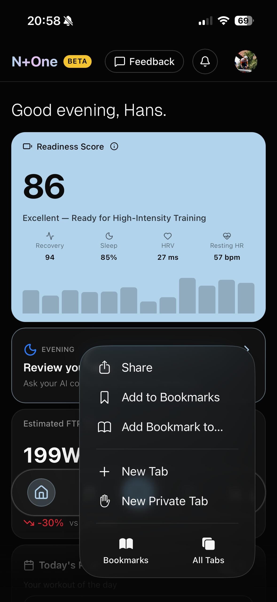 Placeholder: Safari on iOS – Share button and Add to Home Screen